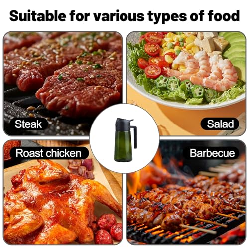 16 Oz 470 Ml Oil Dispenser For Kitchen Spray (black-1)