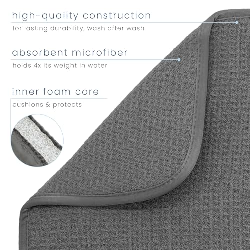 Dish Drying Mat (Charcoal Grey / X-Large)