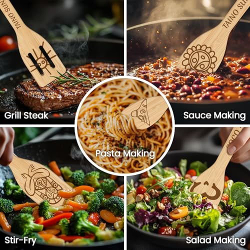 6PCS Taino Element Wooden Kitchen Cooking Utensil Set (Taino Element)
