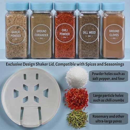Spice Jars with Labels (Skyblue)
