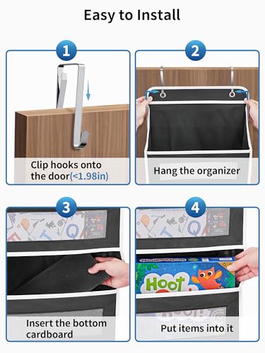 Over the Door Organizer for Pantry (Black / 2 Pack (Standard))
