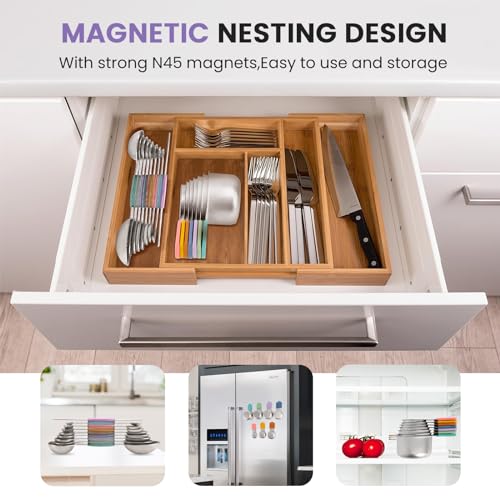 Magnetic Measuring Cups and Spoons Set (Color)