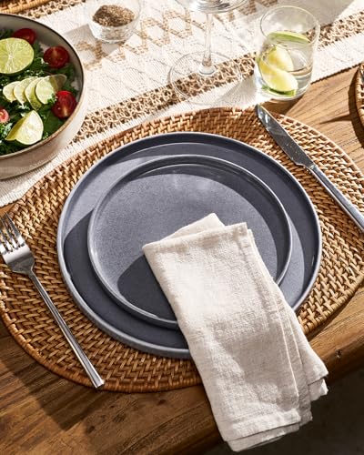 Annecy 16 Piece Dinnerware Set with Pasta Bowls (Misty Blue / Service for 4 (Include Pasta Bowls))