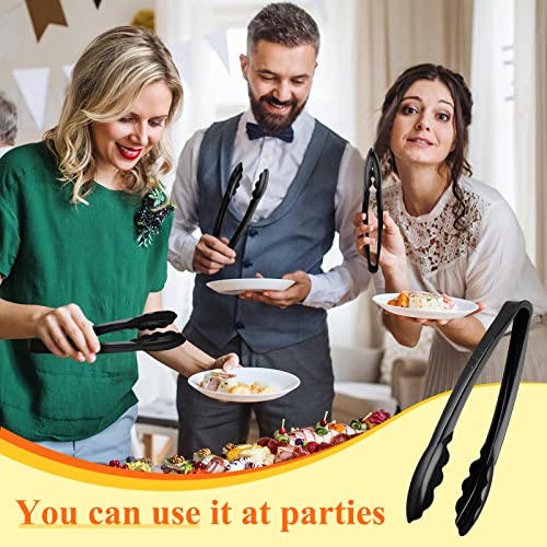 Tessco 25 Pcs Plastic Tongs (Black)