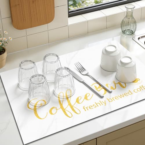 Dish Drying Mat (White / 16" X 24")