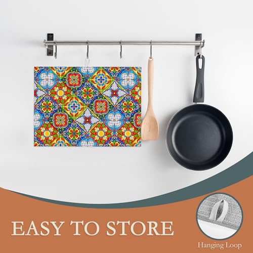 Mexican Tile Dish Drying Mat (Mexican Tile Boho Tradicion)