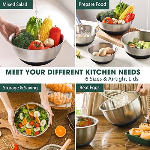 Mixing Bowls with Airtight Lids (Black)