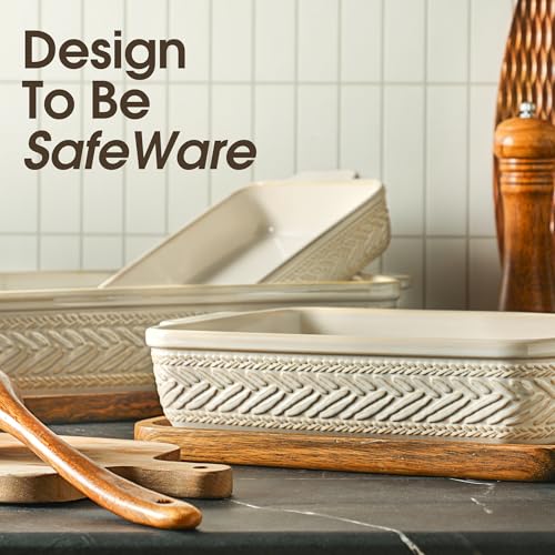 Casserole Dishes for Oven (Beige)