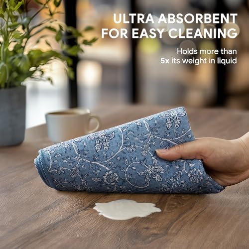 Waffle Kitchen Towel Set of 2 (Porcelain Blue)