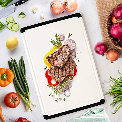 Large Plastic Cutting Board for Kitchen (Black)