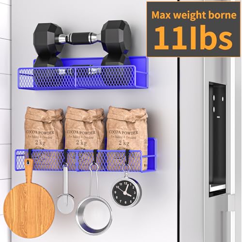 Magnetic Spice Rack for Refrigerator (Purple Blue / 2 Pack)
