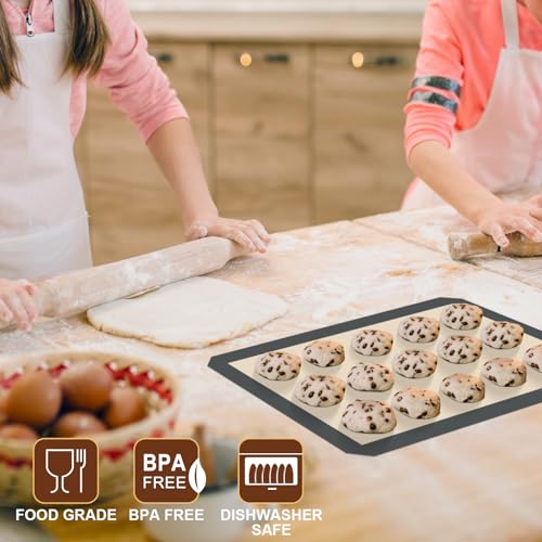 Silicone Baking Mats 3 Pack (3pcs: Grey 0.7MM)