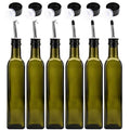 6 Pack 8 oz Glass Olive Oil Dispenser Bottles