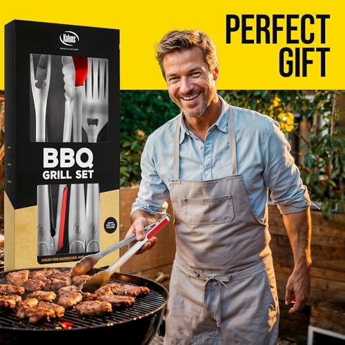 BBQ Grilling Accessories (5 Pcs / Silver)