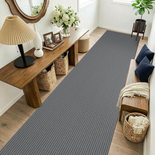 3x14 Runners Rugs for Hallway (Grey/Dark Grey / 3' x 14' (Runner))