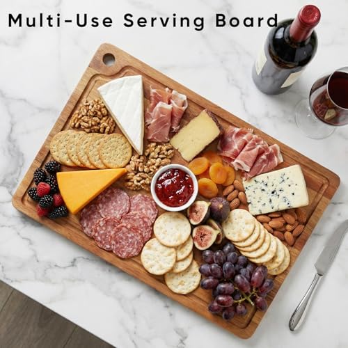 Large Acacia Wood Cutting Board for Kitchen