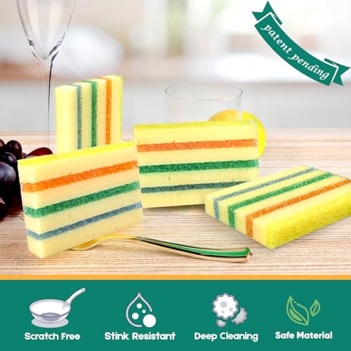 6 Pack Scrub Sponge (Multi-Layer)