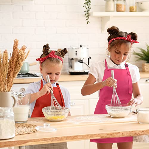 Kids Aprons with Large Pocket 2 Pack (Medium / Redx2)