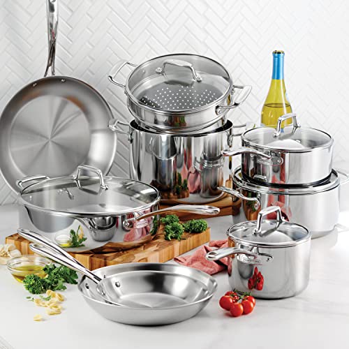 Boston Tri Ply Clad Stainless Steel 14 (Cookware Set / 14-Piece)