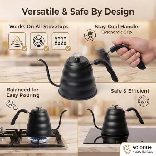 Gooseneck Kettle (Matte Black / 1.2L)