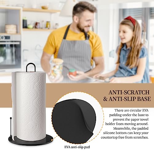 Paper Towel Holder 20Pack Bulk Black Stand Countertop for Kitchen (Style B-20Pack)