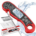 Meat Thermometer Digital for Grilling and Cooking (Red/Black)