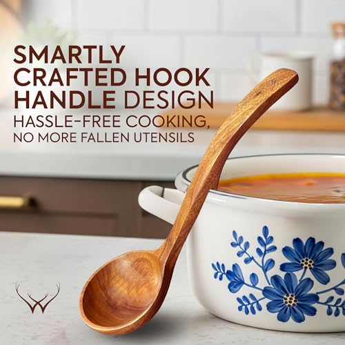 4Pcs Wooden Ladle Set