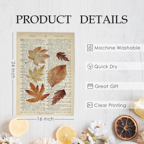 Fall Kitchen Towels (Vintage Leaves)