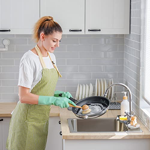 Kitchen Dish Brushes with Bamboo Handle (Round 2p)