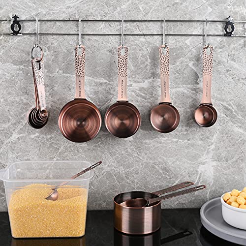 Copper Measuring Cups Set (B: Copper-6 Pieces)