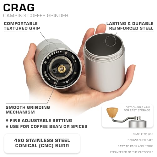 Crag Manual Coffee Grinder (Silver)