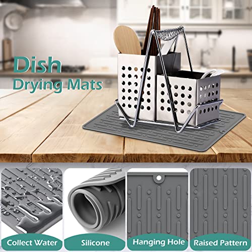 Dish Drying Mats (Gray / 6" x 8")