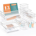 13 PCS Drawer Organizer Set (Clear / 13 PCS)