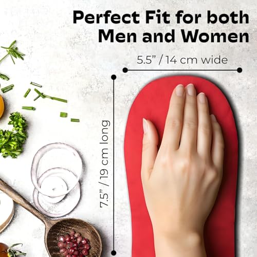 Silicone Mini Oven Mitts (Red / 10")