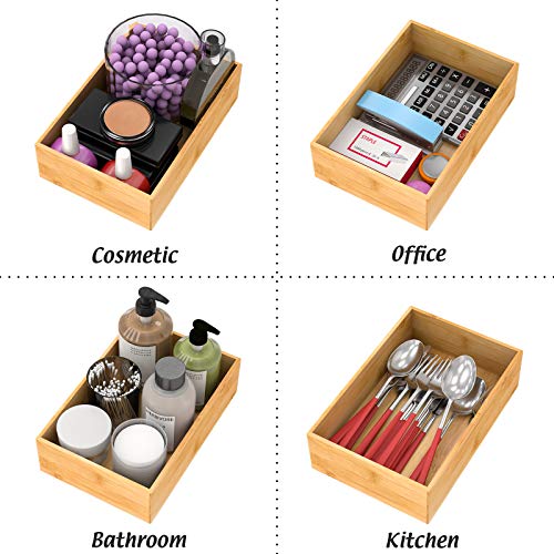Bamboo Kitchen Drawer Organizer 9"x 6" (Bamboo / 9*6*2.5 inch)
