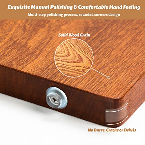 Sapele Wood Cutting Board One Piece No Glue 15.74"L*11.81"W (15.7"L x 11.8"W)