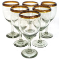 Amber Rim 13 oz Wine Glasses (13 oz Wine Amber)