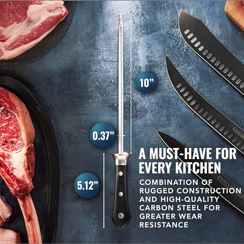Honing Rod 10" Knife Sharpener Steel (10 Inch)