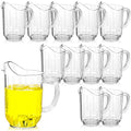 Tessco 12 Pcs Plastic Pitchers 60 Oz Clear Water Beer Jug Large (Classic)