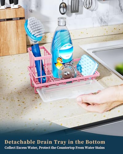 Sponge Holder for Kitchen Sink (Pink)