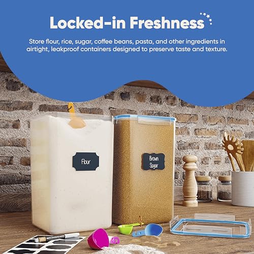 Extra Large Airtight Flour and Sugar Storage Containers with Lids