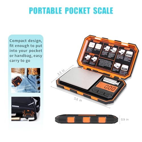 Digital Pocket Scale (500/0.01g / Orange)