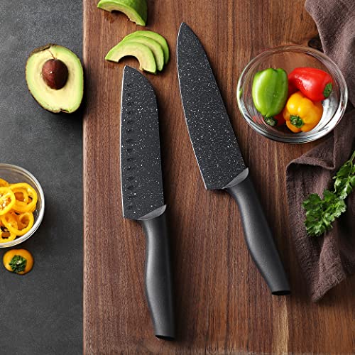 Kitchen Knife Set 12 PC Chef Knife Set Black (Black / 12-Piece)