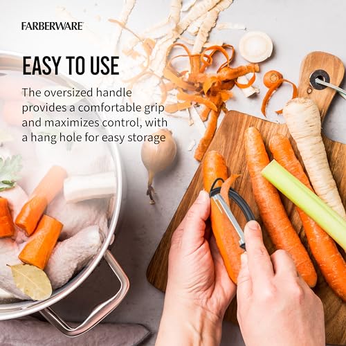 Pro2 Euro Vegetable Peeler with Swivel Blade and Built (Black / 7.87 x 1.18 inches)