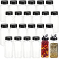 24 Pack 3.5 oz Square Plastic Spice Jars