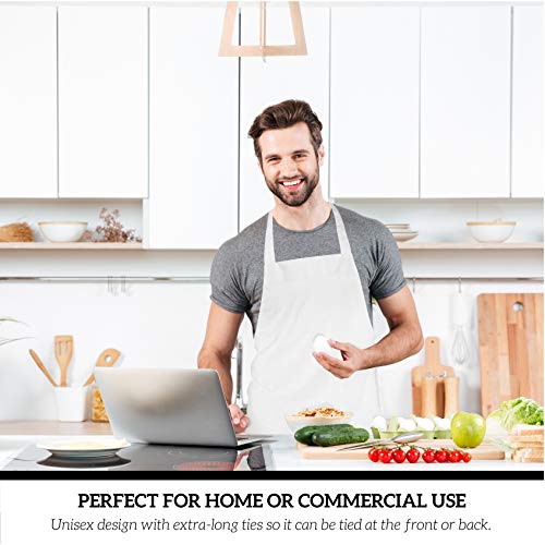 120 Pack Professional Chef Apron (White 120 Pack)