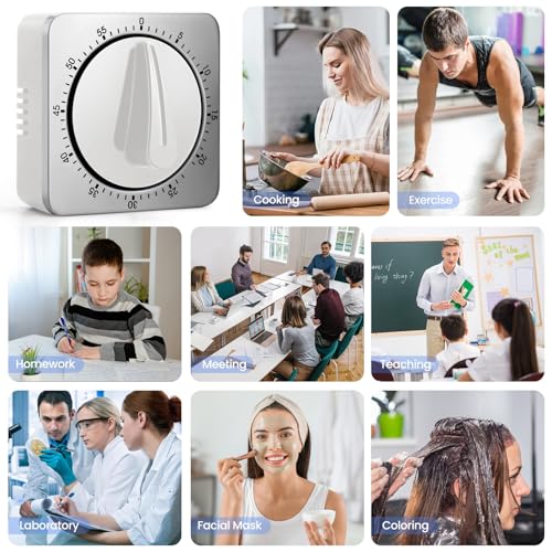 Kitchen Timers for Cooking (White)