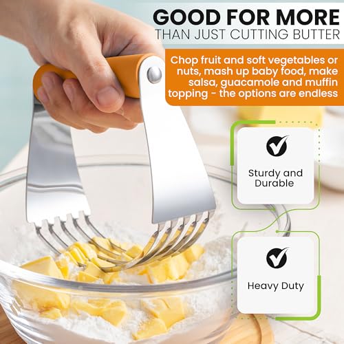 Large Dough Blender For Baking (Mango / 4" Large)