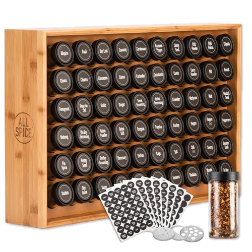 Spice Rack Organizer (60 Jar / Bamboo)