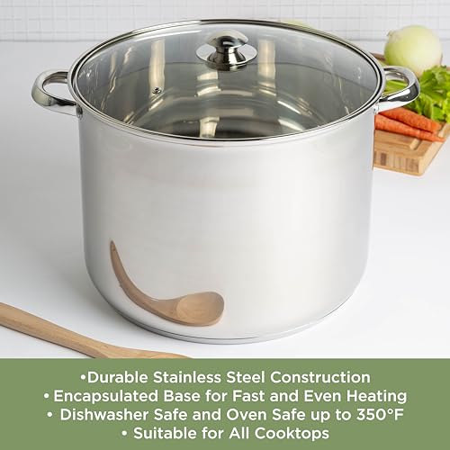 Stainless Steel Stock Pot (24 Quarts)